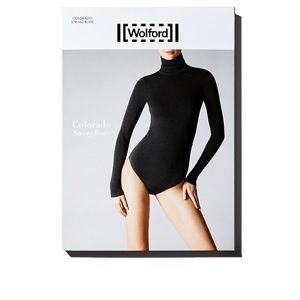 Wolford long sleeve Colorado string thong bodysuit. XS black